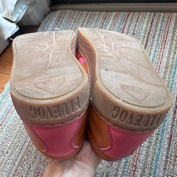 Fluevog GREAT LoPro Fakie pink/orange swirl leather sneaker-M9/W11 (fits LG) - Picture 16 of 16